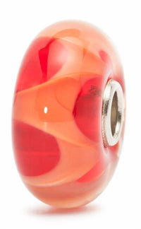 Trollbeads Women's Wave Glass Bead Charm in coral - women's jewelry