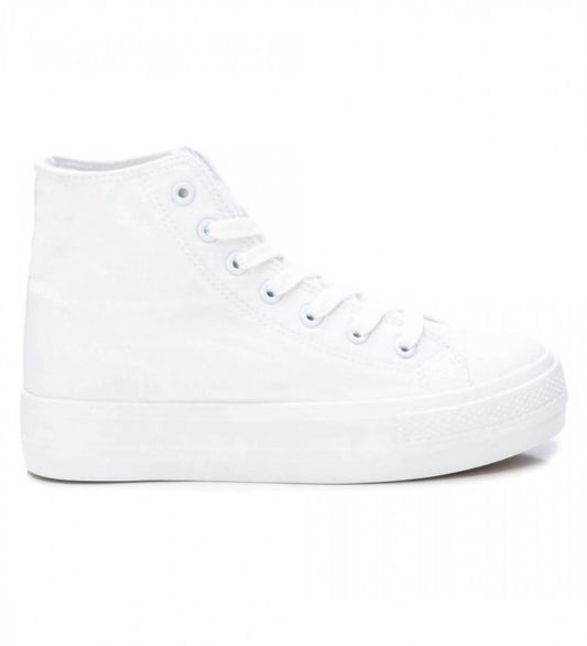 Xti - WOMEN'S CANVAS HIGH-TOP SNEAKERS