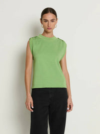 Nation Ltd - Mikka Buttoned Shoulder Tank