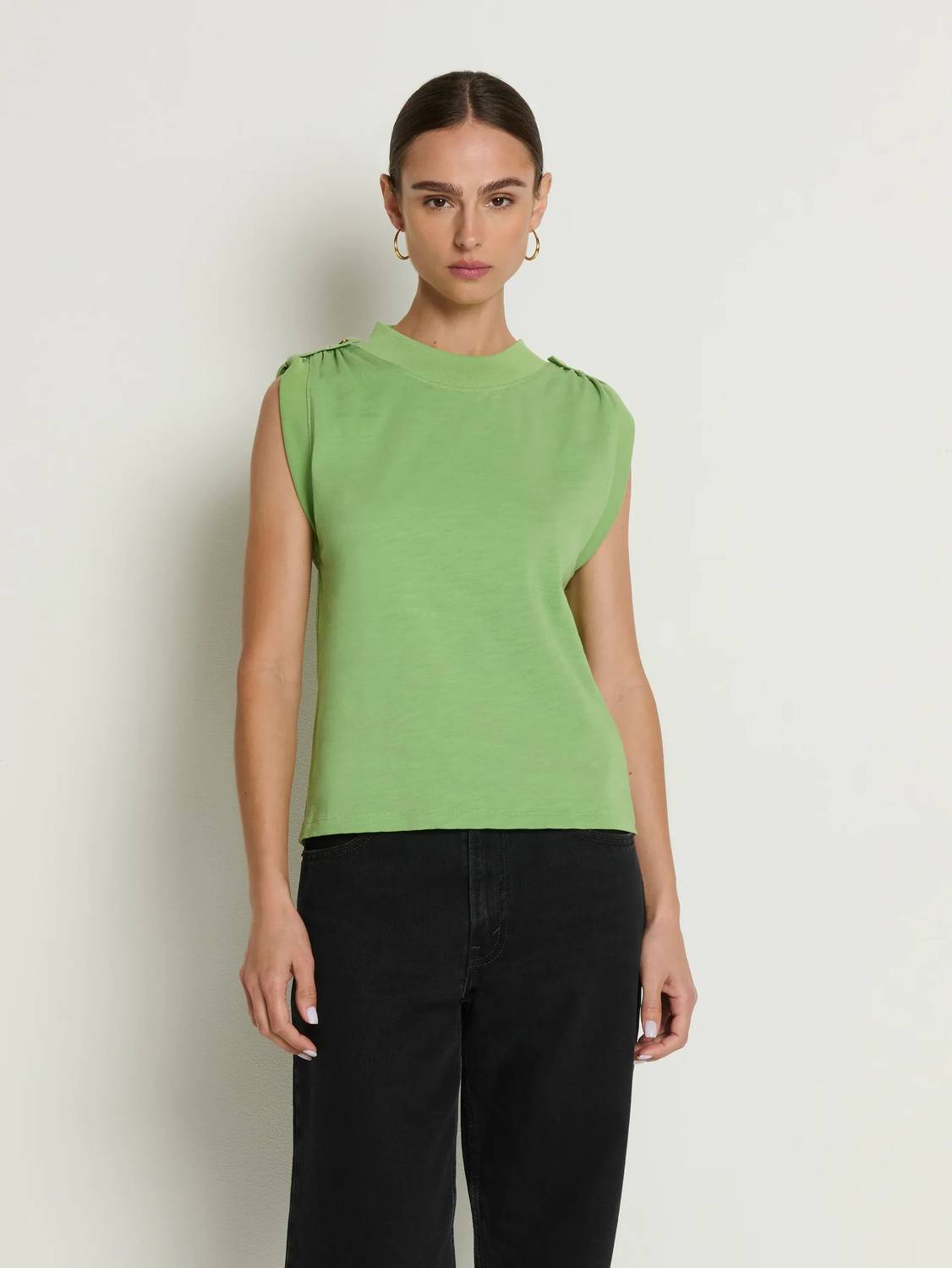 Nation Ltd - Mikka Buttoned Shoulder Tank