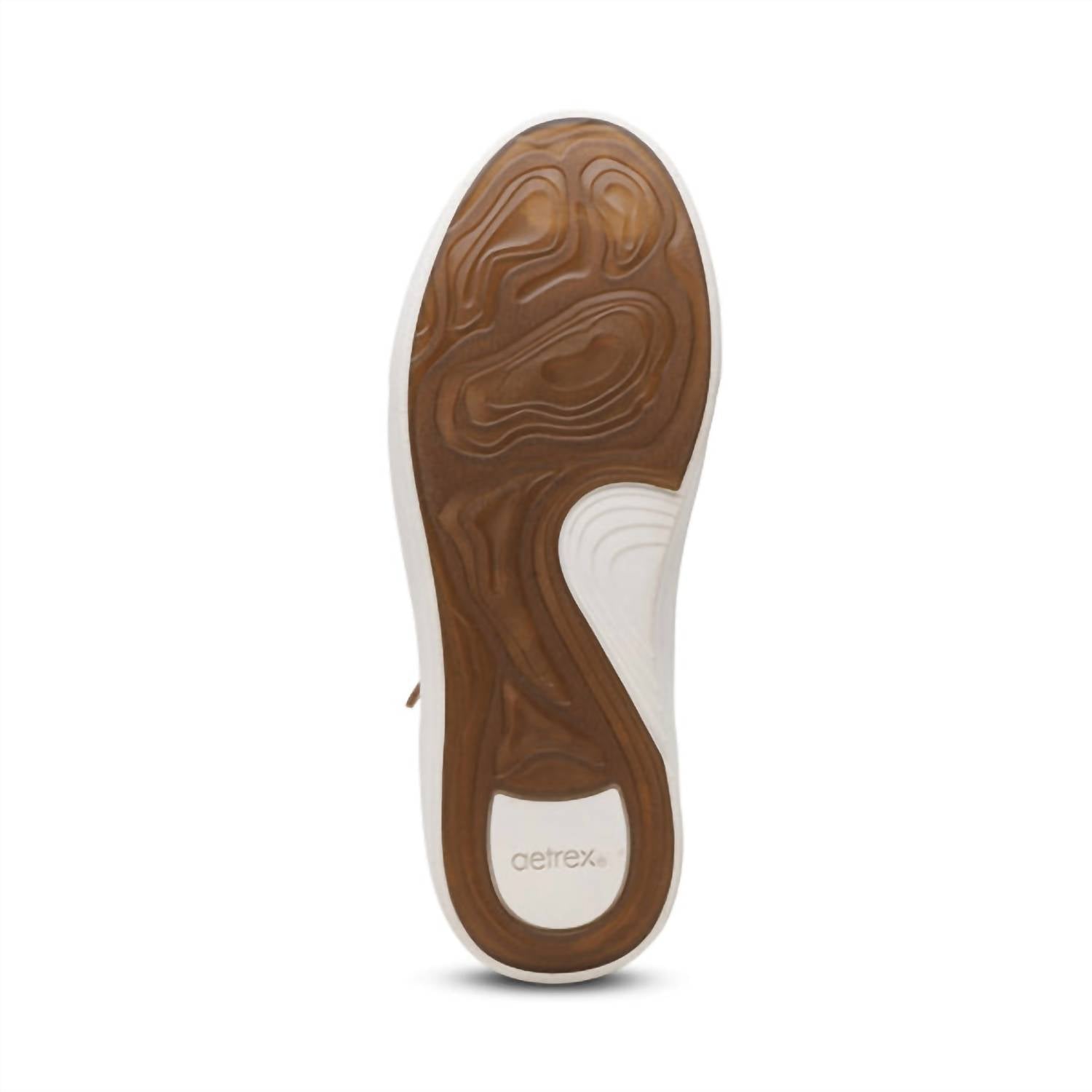 Aetrex Women's Leigh Suede Side Zip Platform Sneakers in tan - women's sneaker - view 6