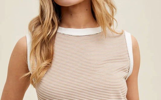 Wishlist - Contrast Striped Muscle Tank Top