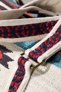 Urbanista - Women's Handmade Navajo Pattern Cotton Duffel Bag With Suede Straps