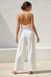 Naked Zebra - Smocked Waist Wide Leg Pant