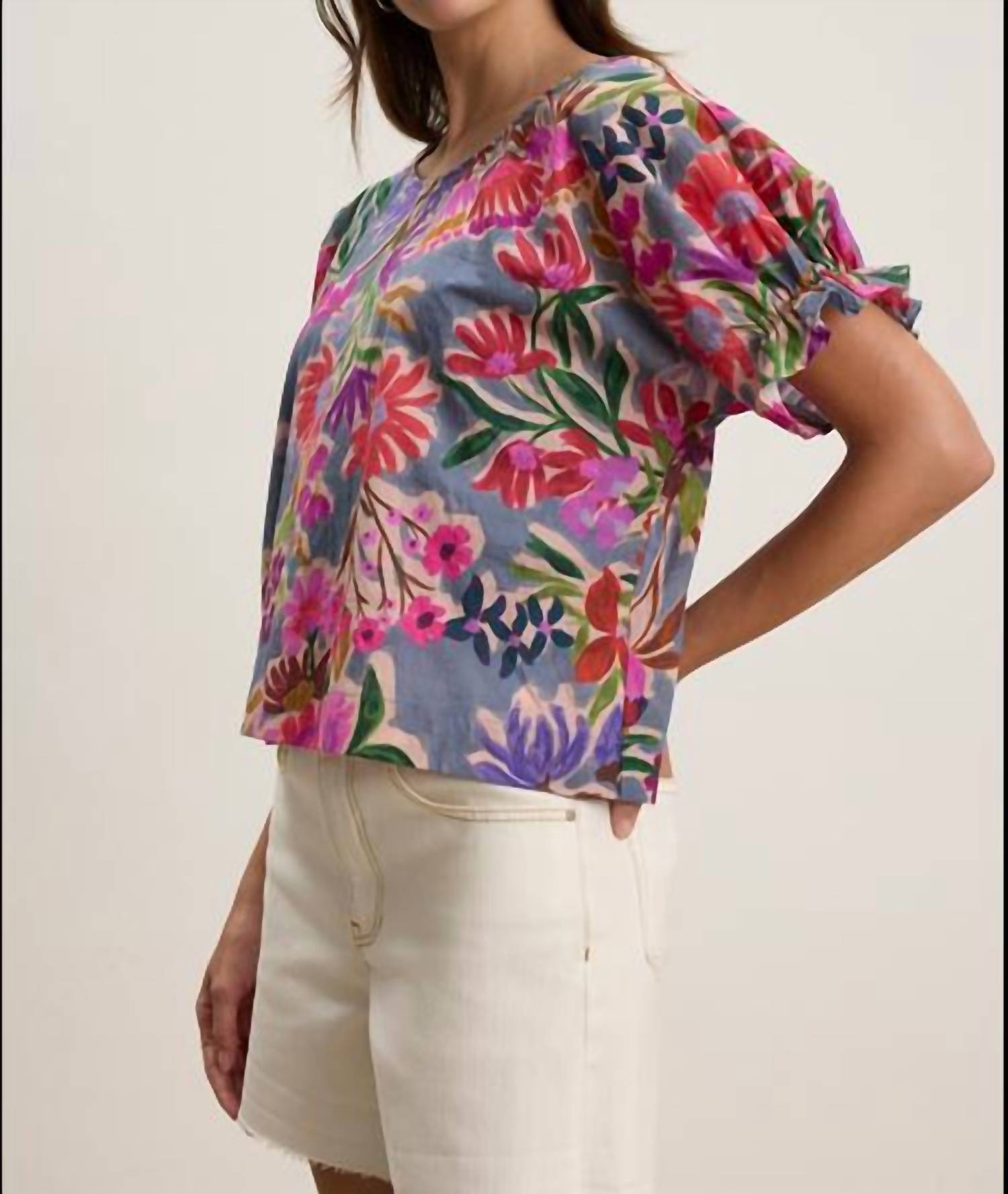 Velvet By Graham & Spencer - Delilah Printed Voile Top