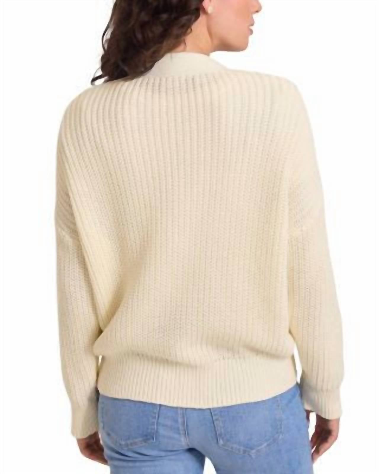 TOMMY BAHAMA Zoe Shaker Stitch Cardigan in bleached sand - women's sweater - view 4