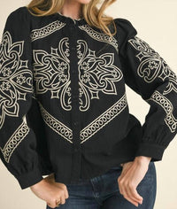En Merci - Western Embroidered Top