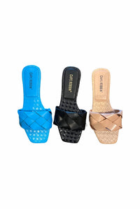 Cape Robbin - Women's Unique Flap Braided Slides
