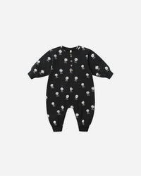 Quincy Mae Relaxed Fleece Jumpsuit in crossbones - kids' item - detail view