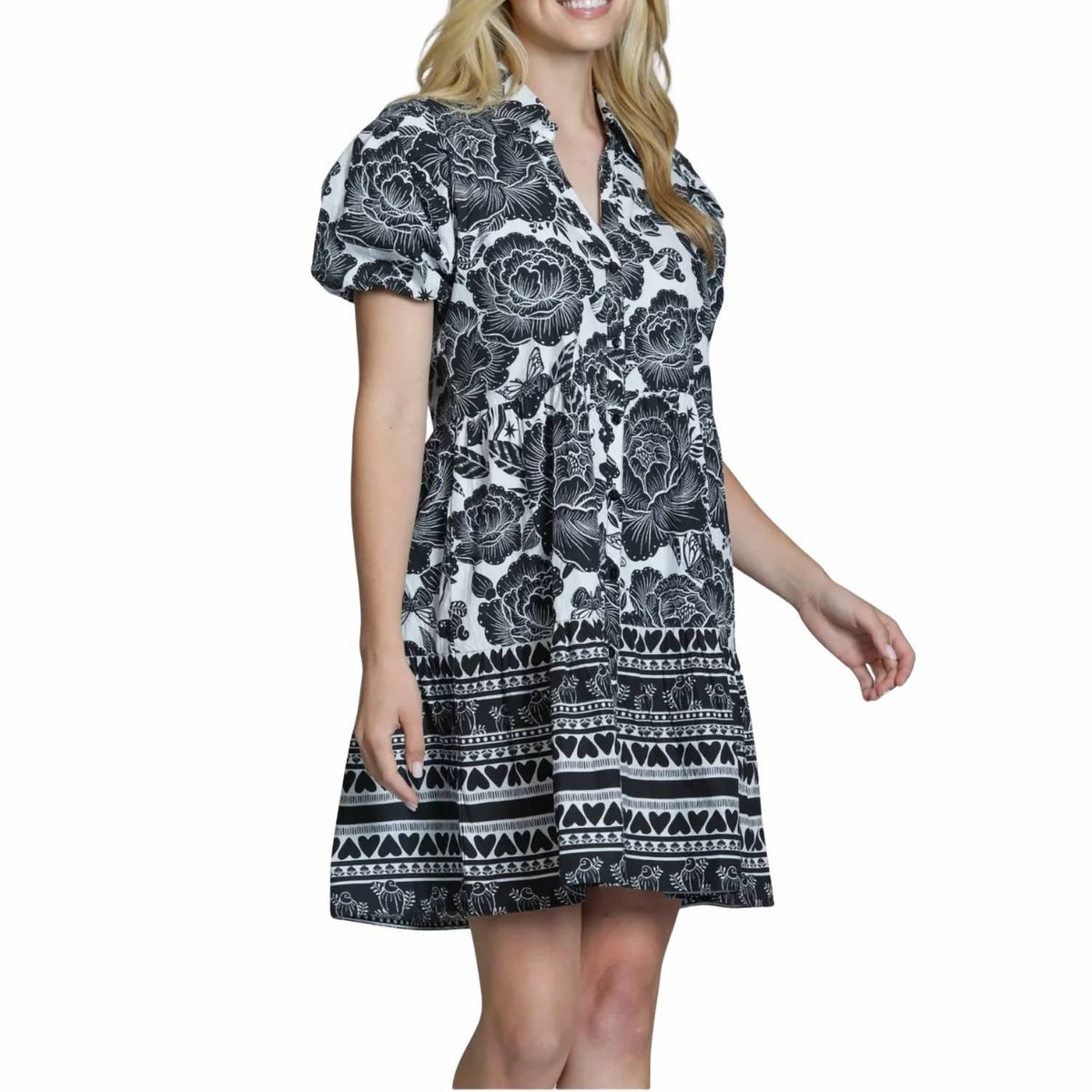 Apny - Flounce Shirt Dress