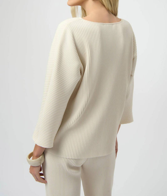 Joseph Ribkoff - Pleated Scuba Crepe Boxy Top