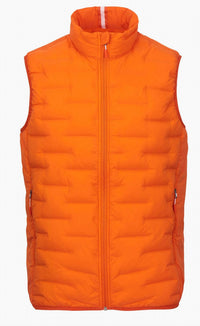 SWIMS Lofoten Seamless Down Vest in swims orange - men's jacket - detail view