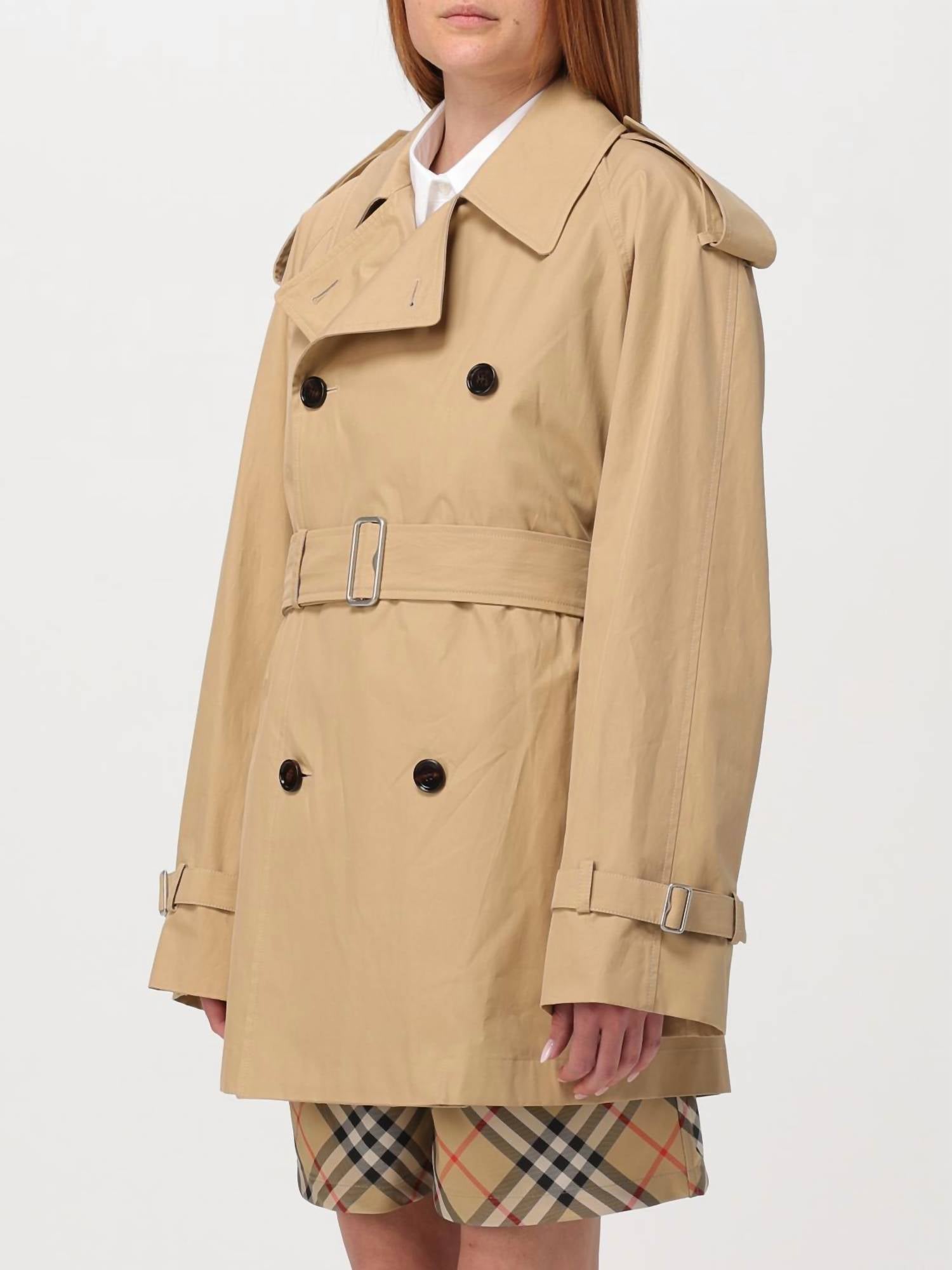 Burberry - short belted trench coat