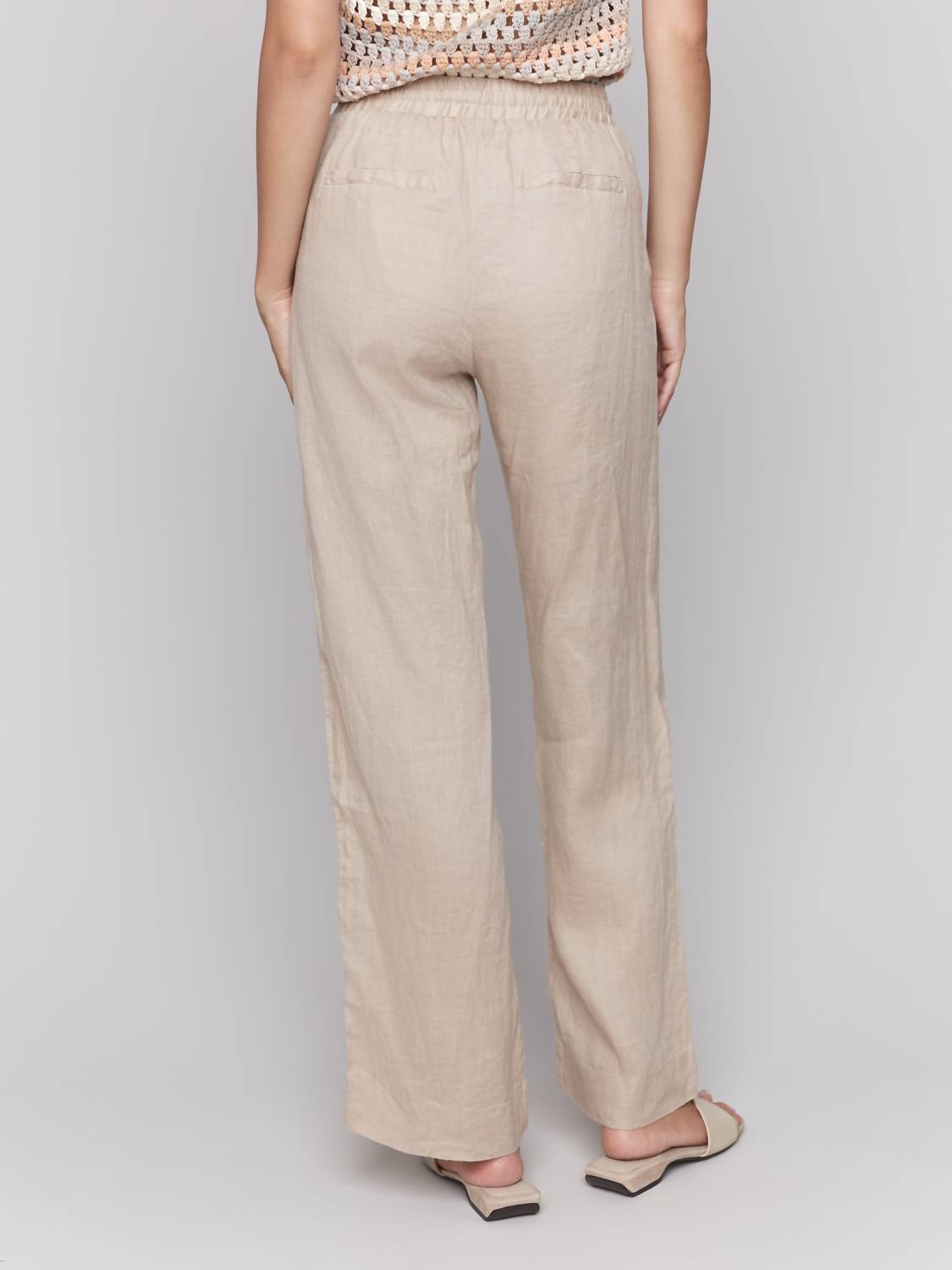 Charlie B - Tie Waist Pull-on Linen Pants