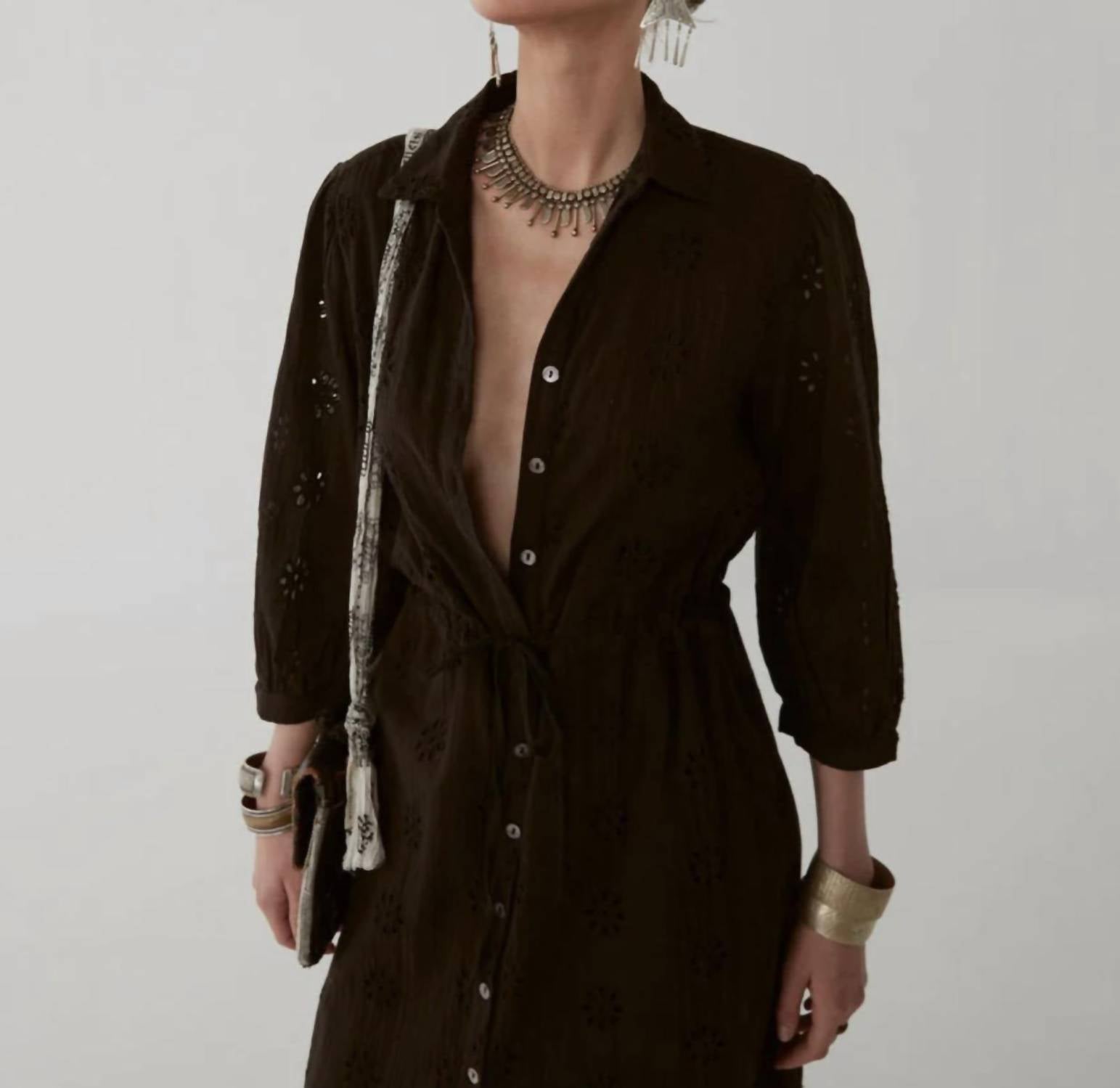 Maison Hotel Elsa Dress in black - women's dress - alternate view