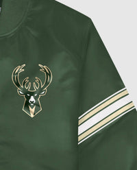 Starter - Men's Milwaukee Bucks Satin Full-snap Jacket