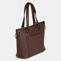 COCO + CARMEN Women's Evelyn Studded Tote Bag in chocolate - women's bag - detail view
