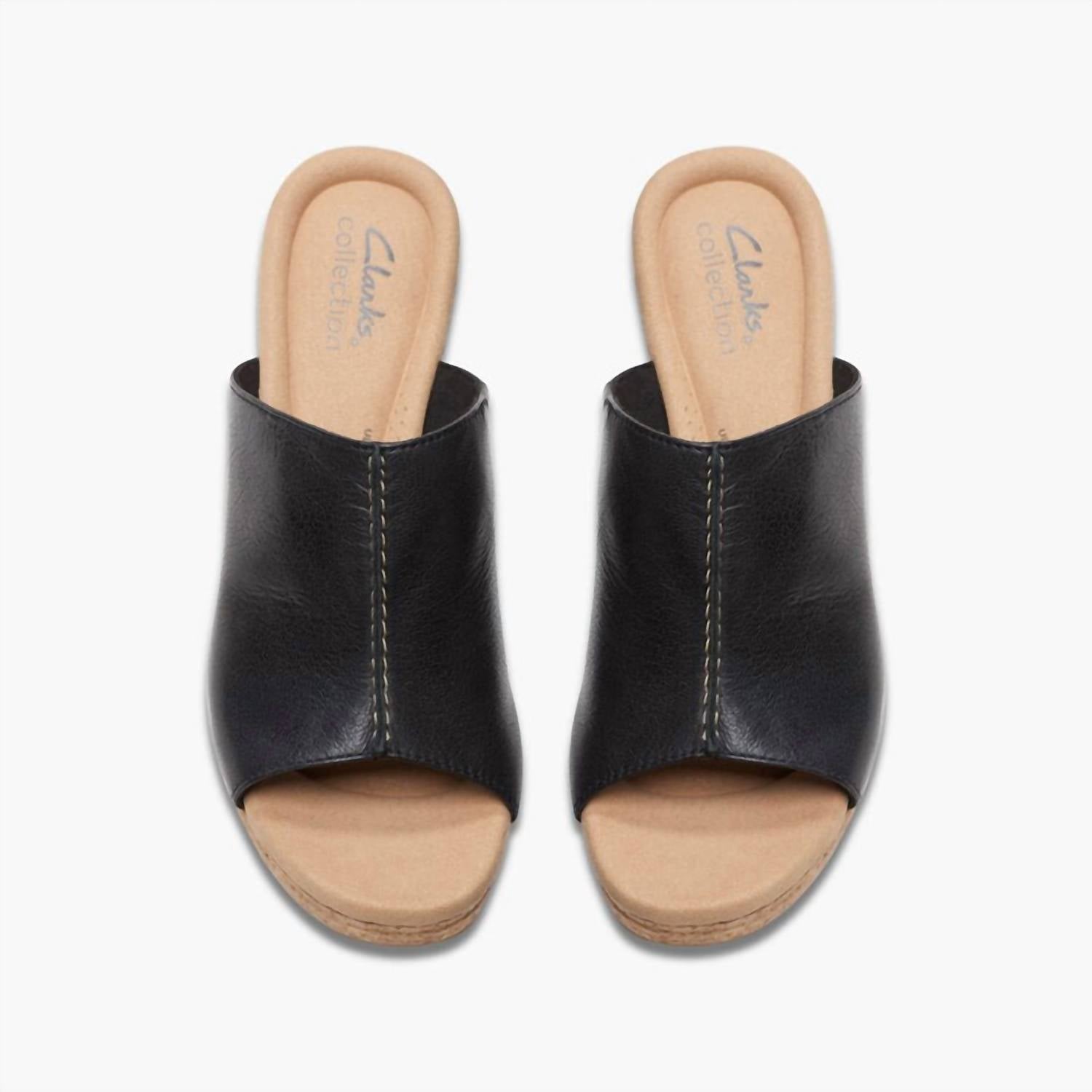 Clarks Women's Giselle Orchid Sandal in black leather - women's sandal - alternate view