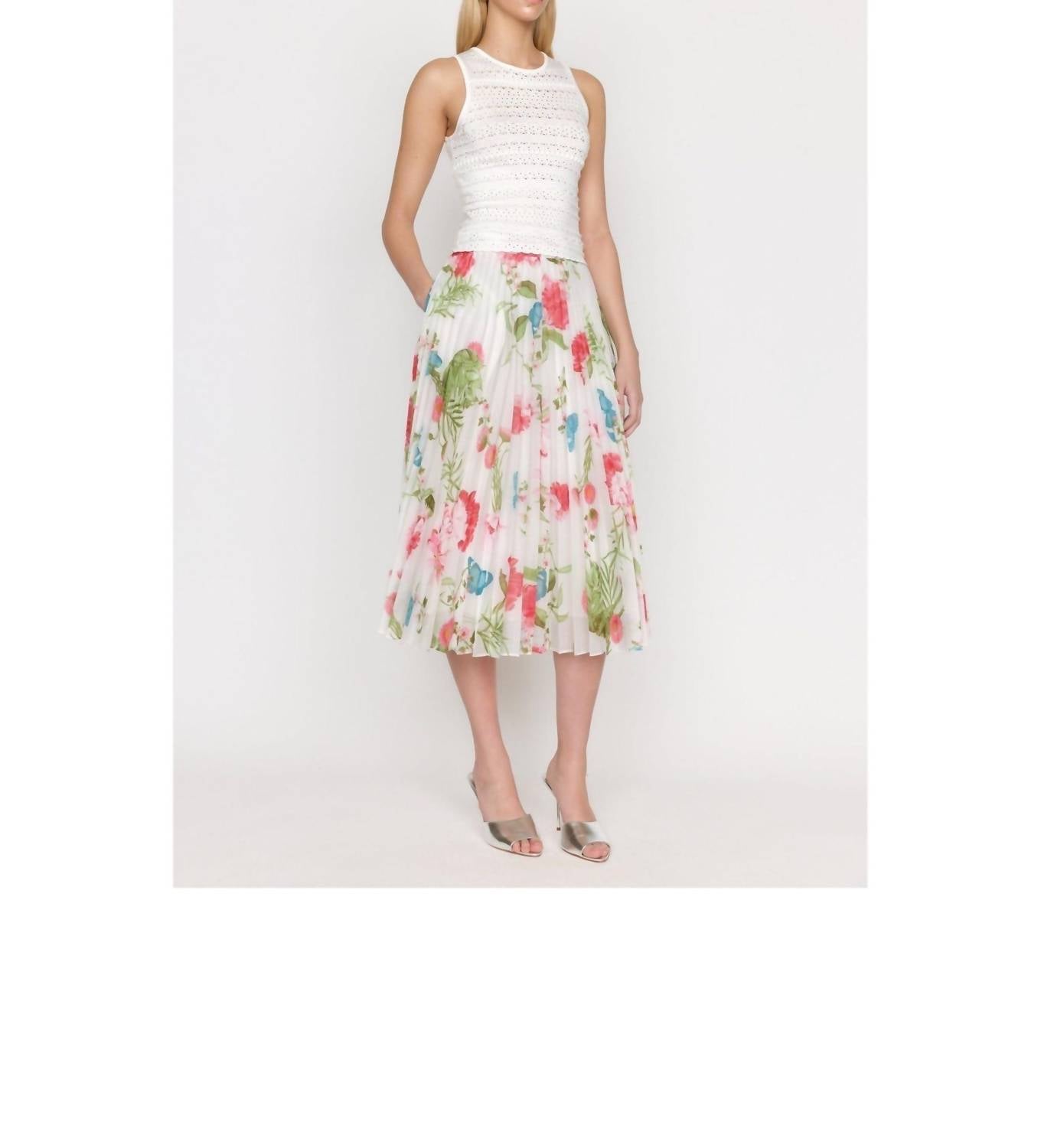CHRISTY LYNN Pia Mini Skirt in monarch ivory - women's skirt - detail view