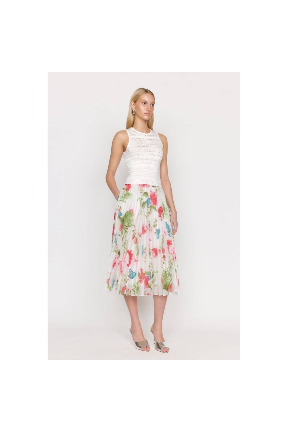 CHRISTY LYNN Pia Mini Skirt in monarch ivory - women's skirt - alternate view
