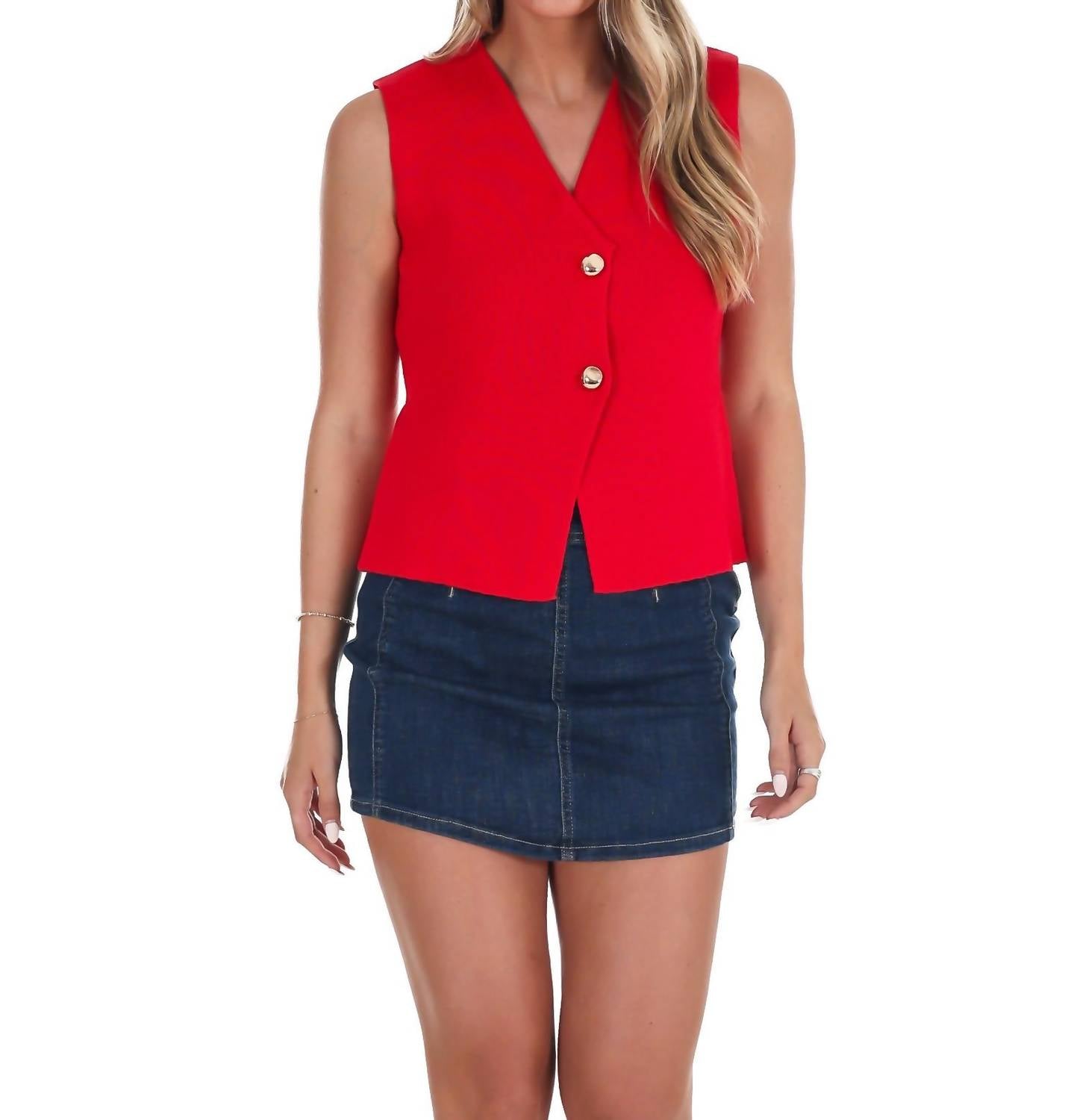 She + Sky - Make The Call Sweater Vest