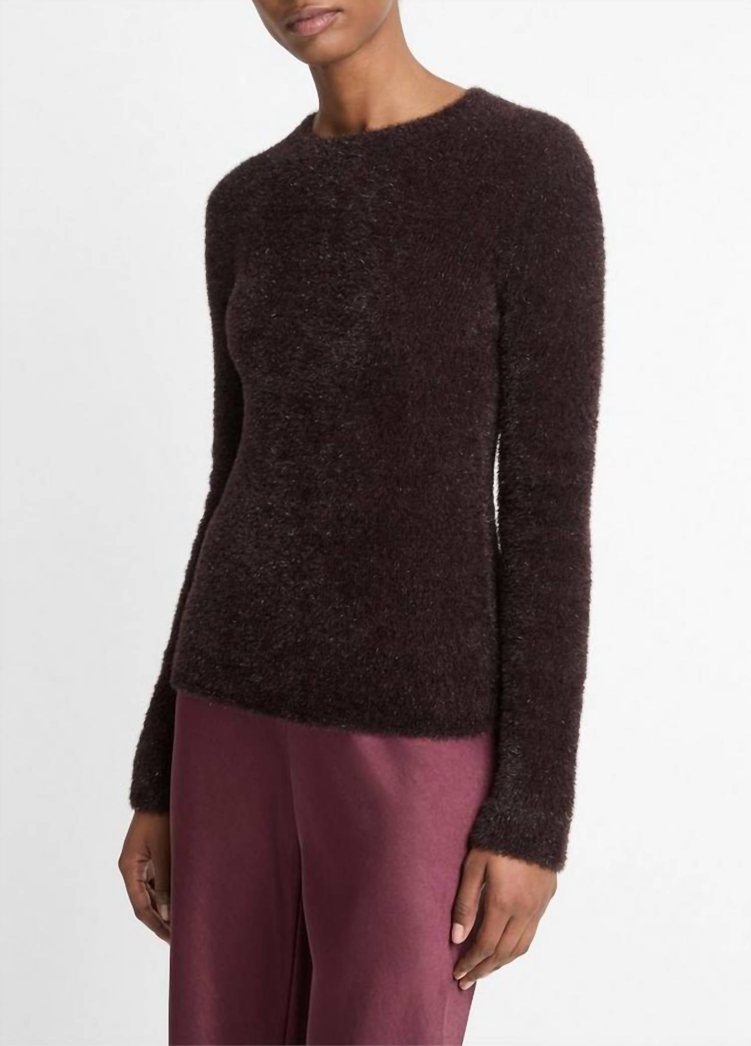 Vince - Metallic Eyelash Pullover Sweater