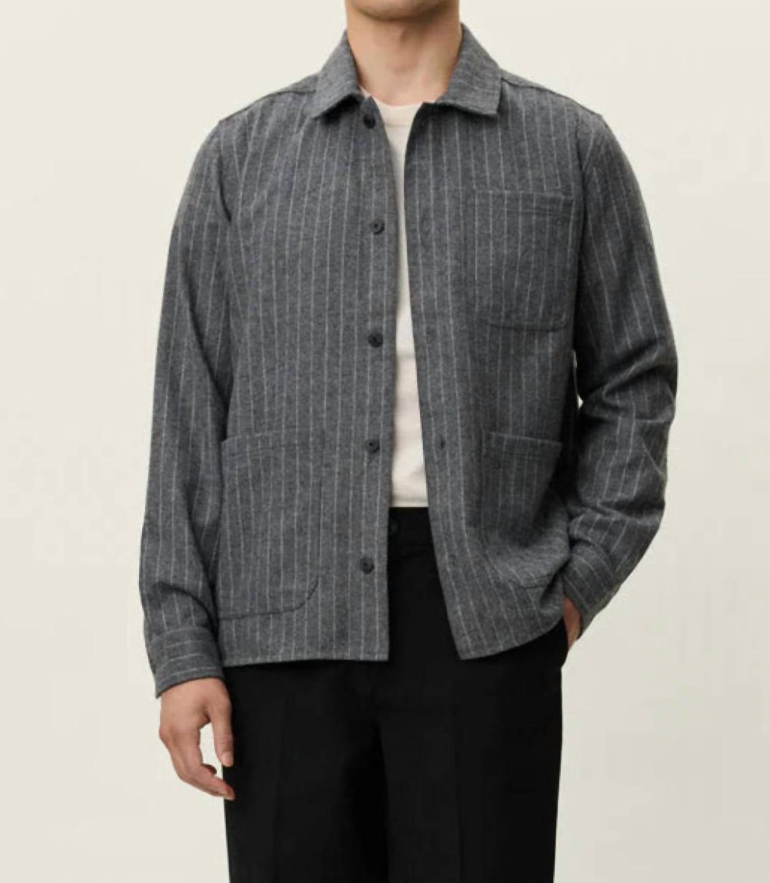 Les Deux - Layton Pinstripe Mouline Overshirt