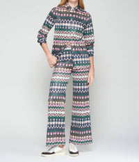 Vilagallo - Anastasia Geometric Lurex Shirt