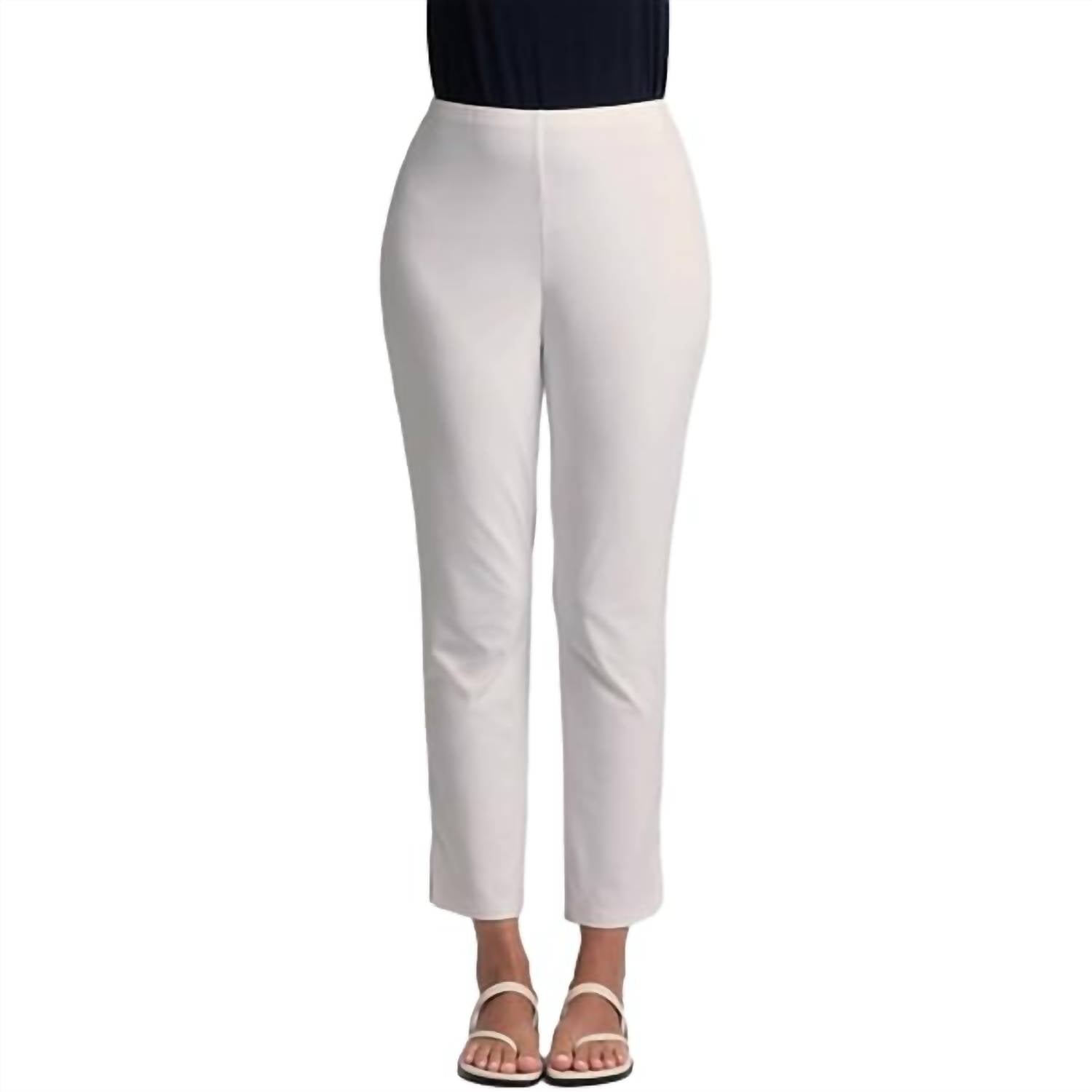 Sympli Women's Narrow Pant in white - women's pants