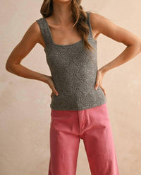 Miou Muse - Strechy Washed Detail Knitted Top