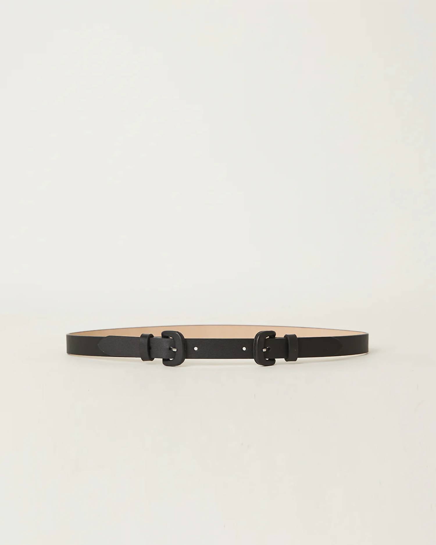 B-LOW THE BELT Women's Ollie Double Belt in black - women's accessory