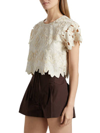 Marie Oliver Pelumi Top in crystal - women's shirt - detail view