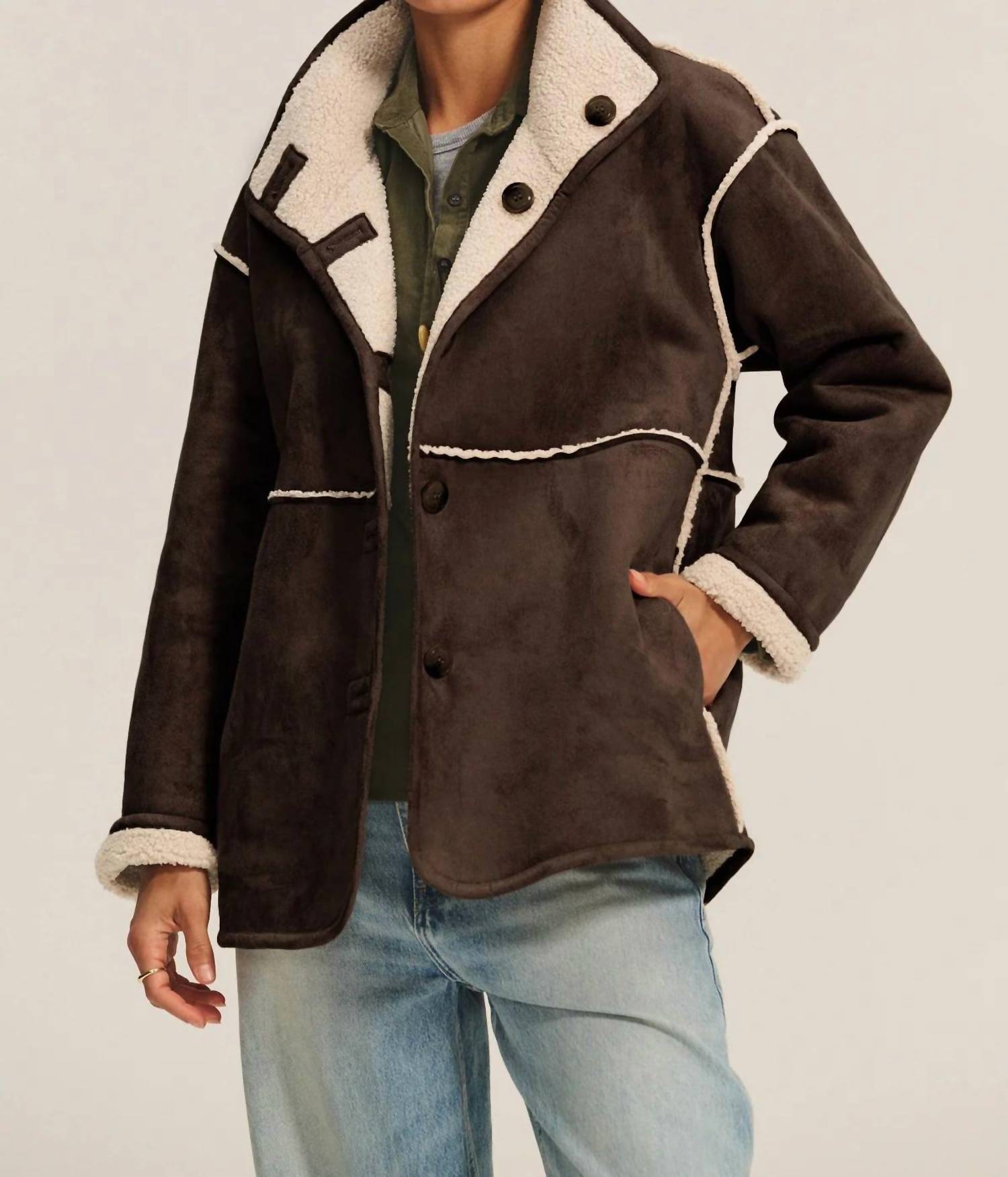 Velvet By Graham & Spencer - Shona Sherpa Reversible Jacket