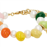 Casablanca Women's Shell & Pearl Bracelet in multi - women's jewelry - detail view