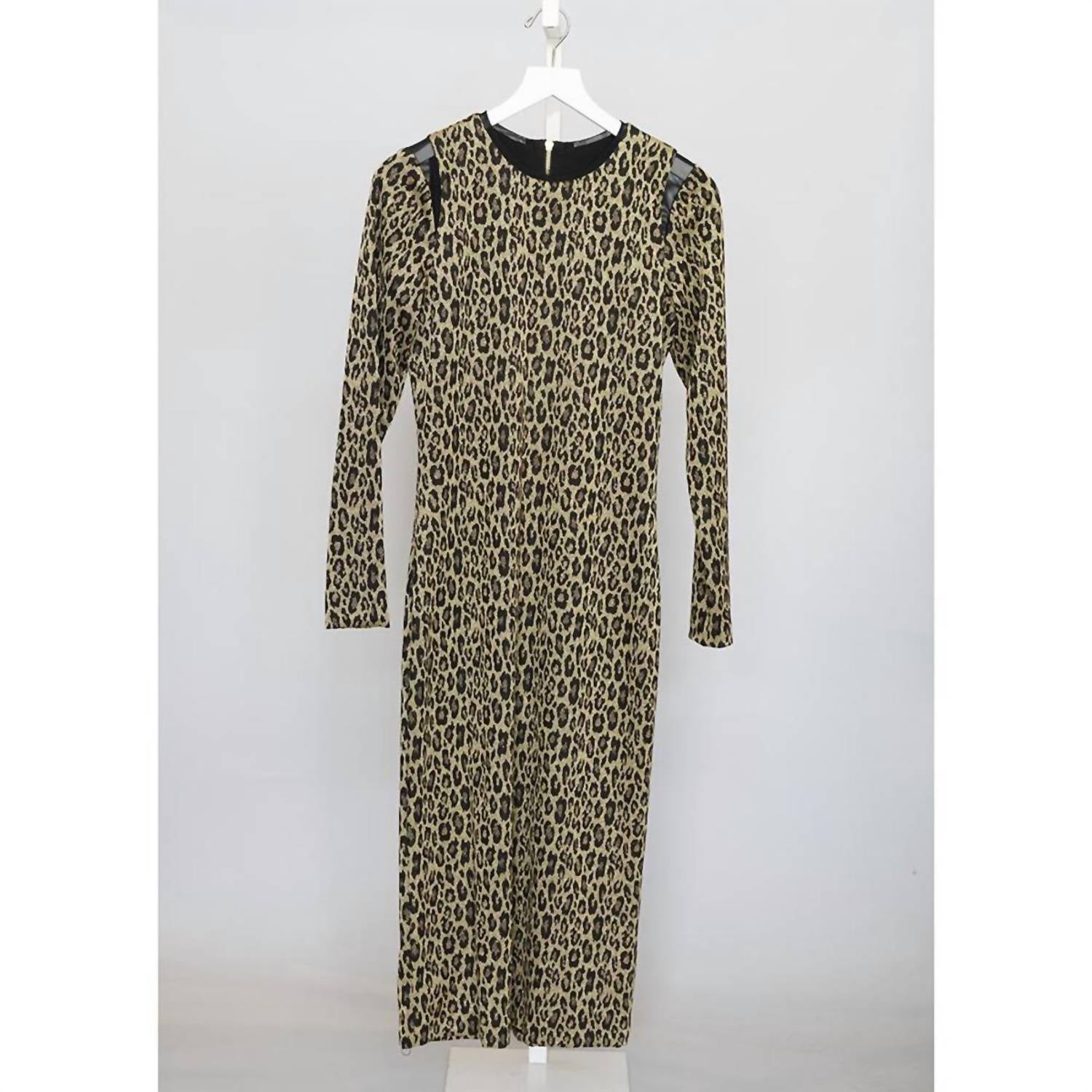 LE SUPERBE Women's Kate Dress in leopard gold knit - women's dress