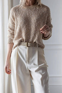 Alysi - Cotton Sequin Sweater