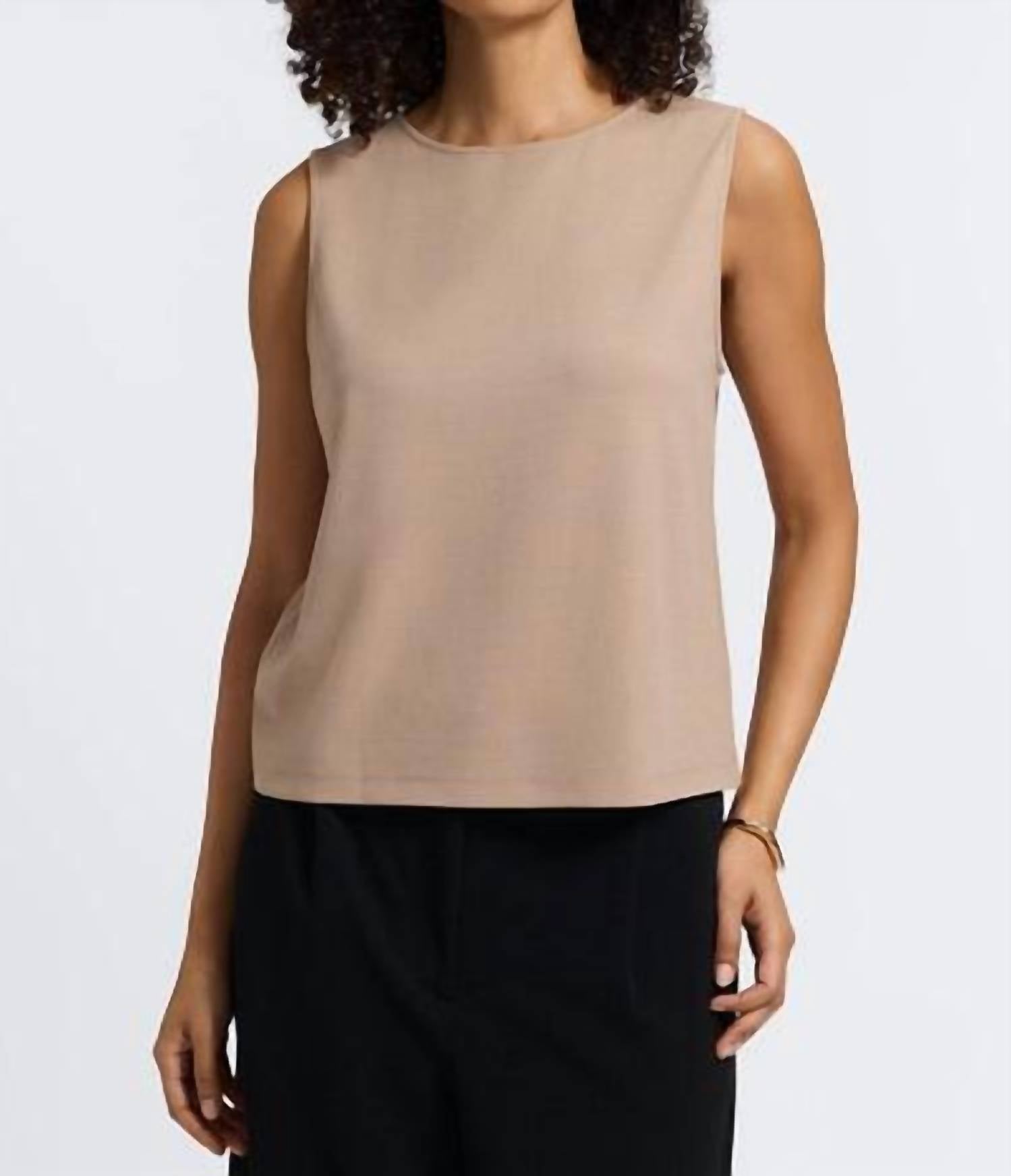 Foxcroft - Callie Knit Crepe Reversible Sleeveless Tank Top