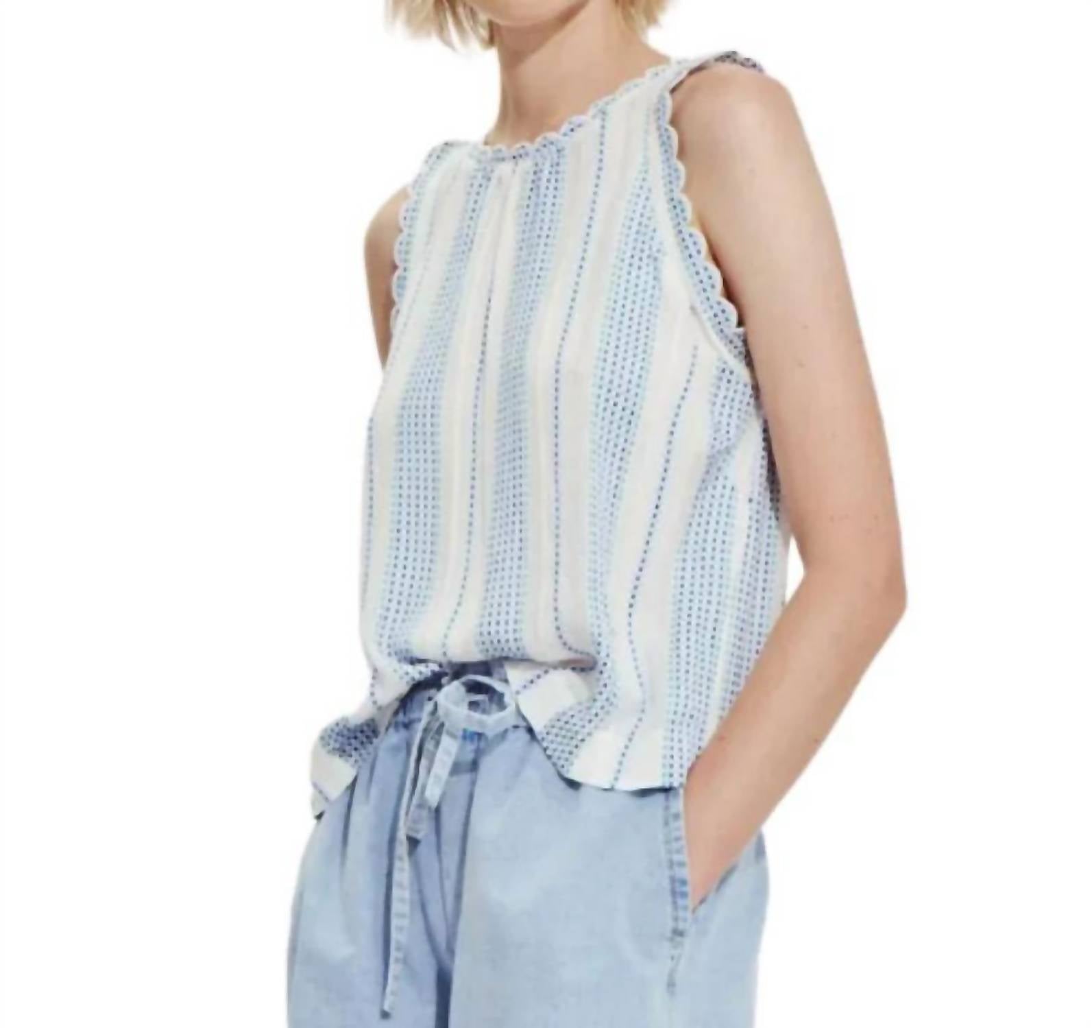 Melissa Nepton - Maui Scallop Frill Tank Top