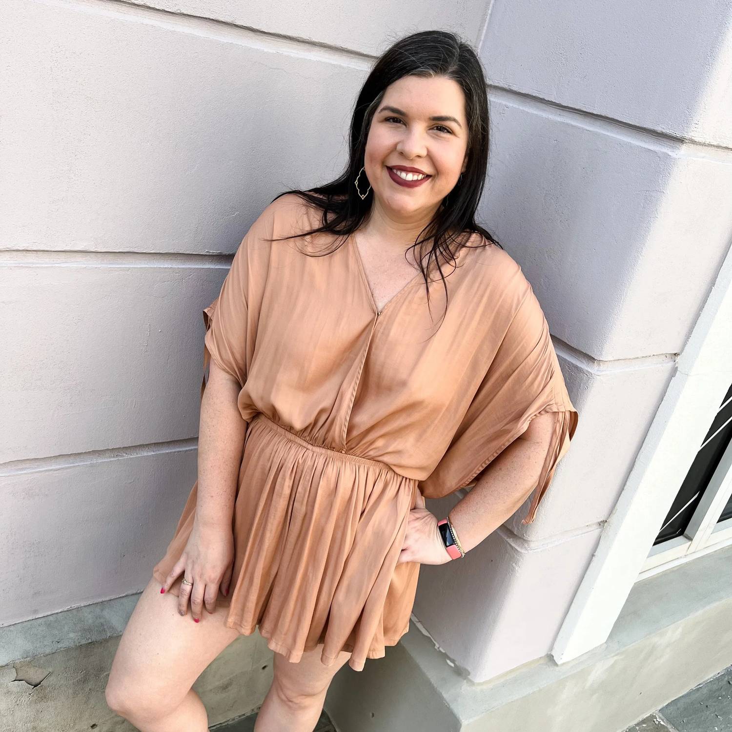 Heyson - Satin Surplice Romper