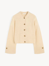 BY MALENE BIRGER Cierrou Soft Cardigan in vanilla cream - women's cardigan - view 4