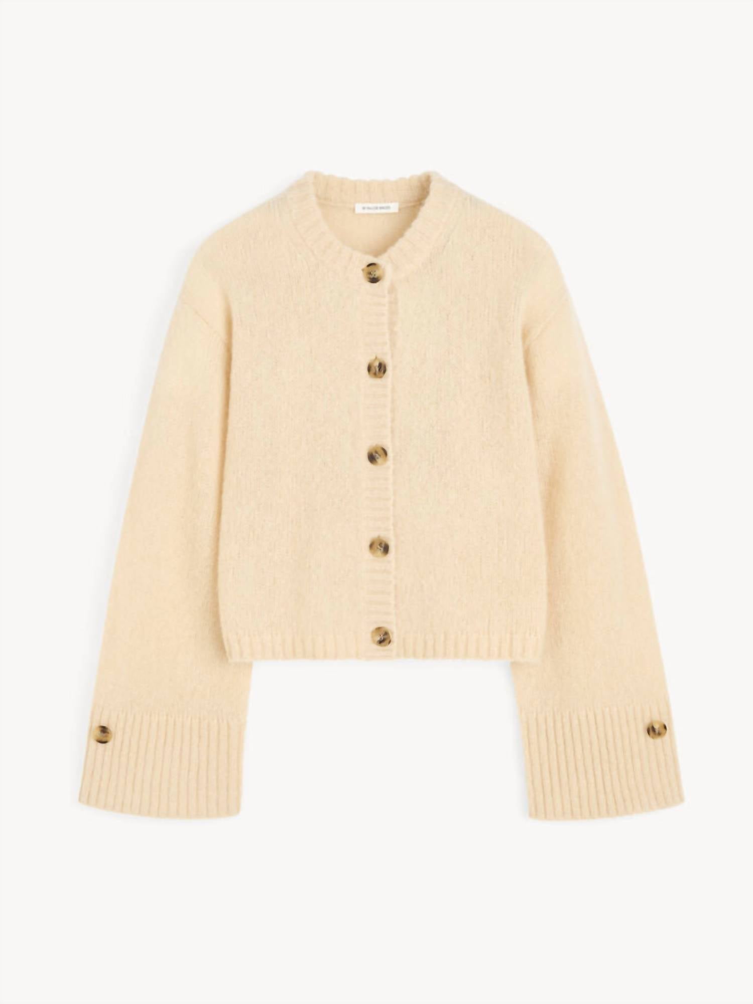 BY MALENE BIRGER Cierrou Soft Cardigan in vanilla cream - women's cardigan - view 4