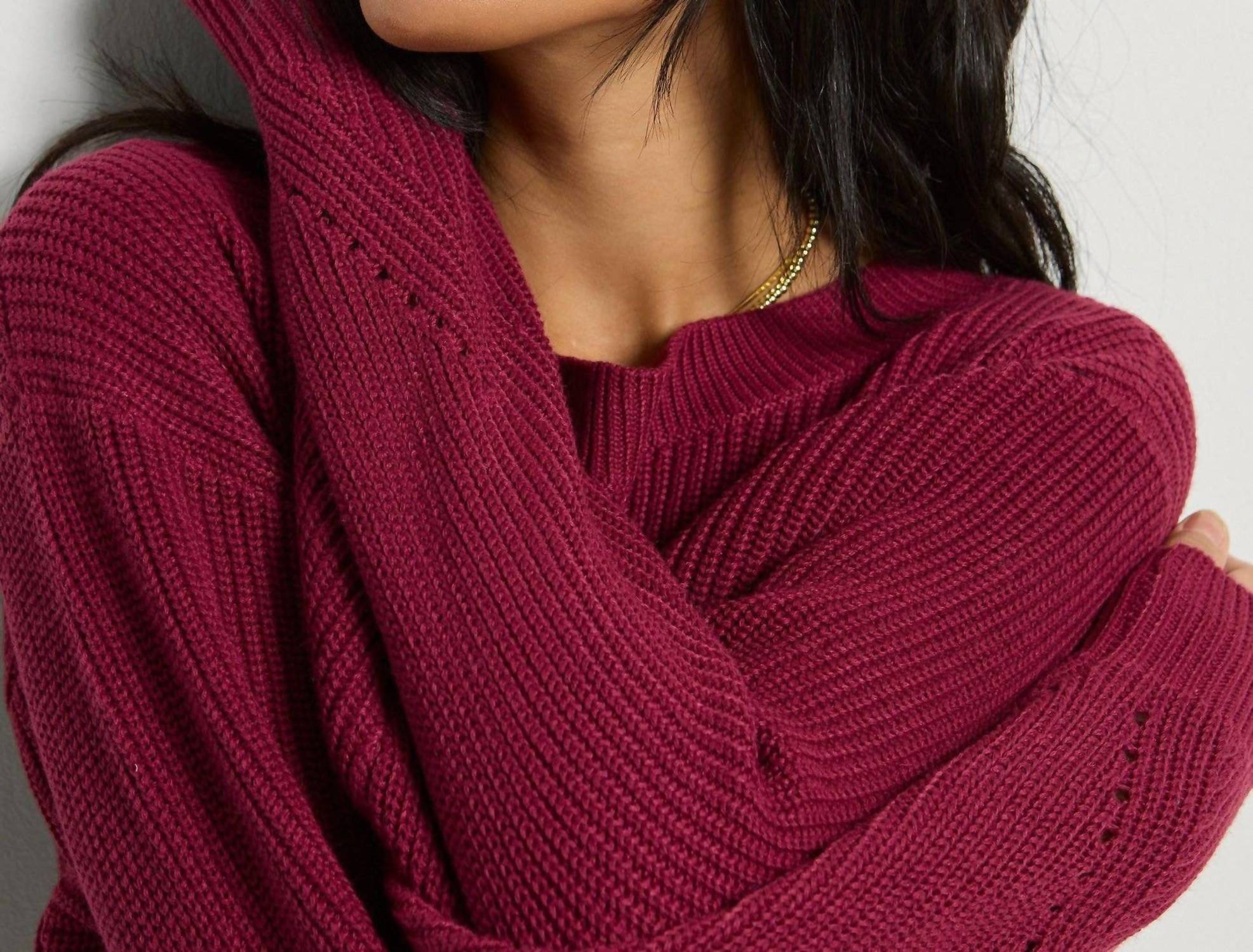 Seventy Eight And Sunny - Coastal One Shoulder Sweater