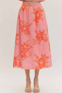 Entro - Eyelet Midi Skirt & Top Set