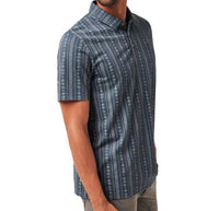 TravisMathew Local Treasure Polo in mood indigo vintage indigo - men's shirt - detail view