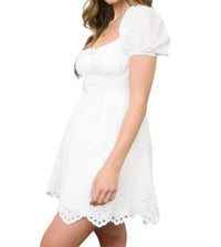 Blu Pepper - Embroidered Scallop Mini Dress