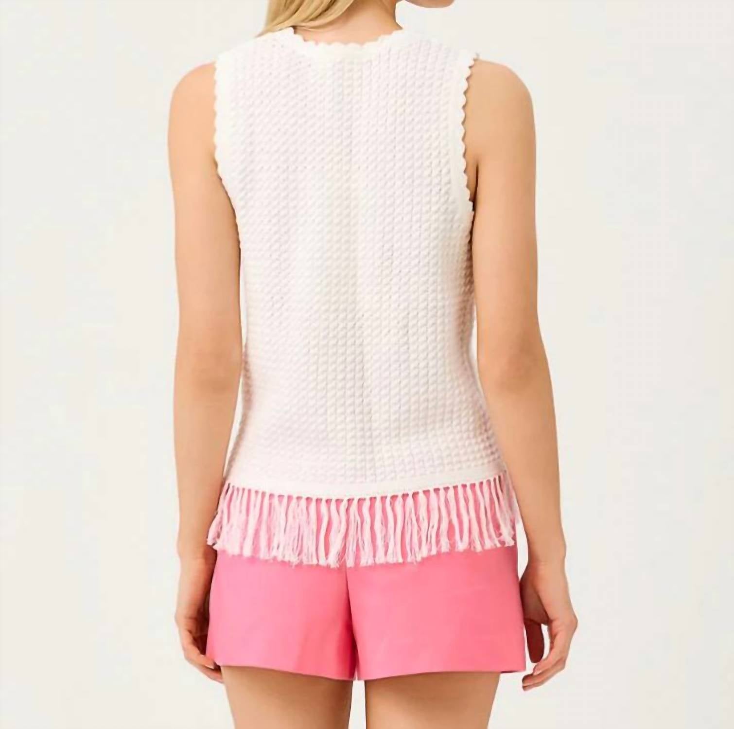 Lilly Pulitzer - Roe Crochet Sweater Shell Tank