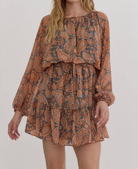 Entro - Bohemian Paisley Dress