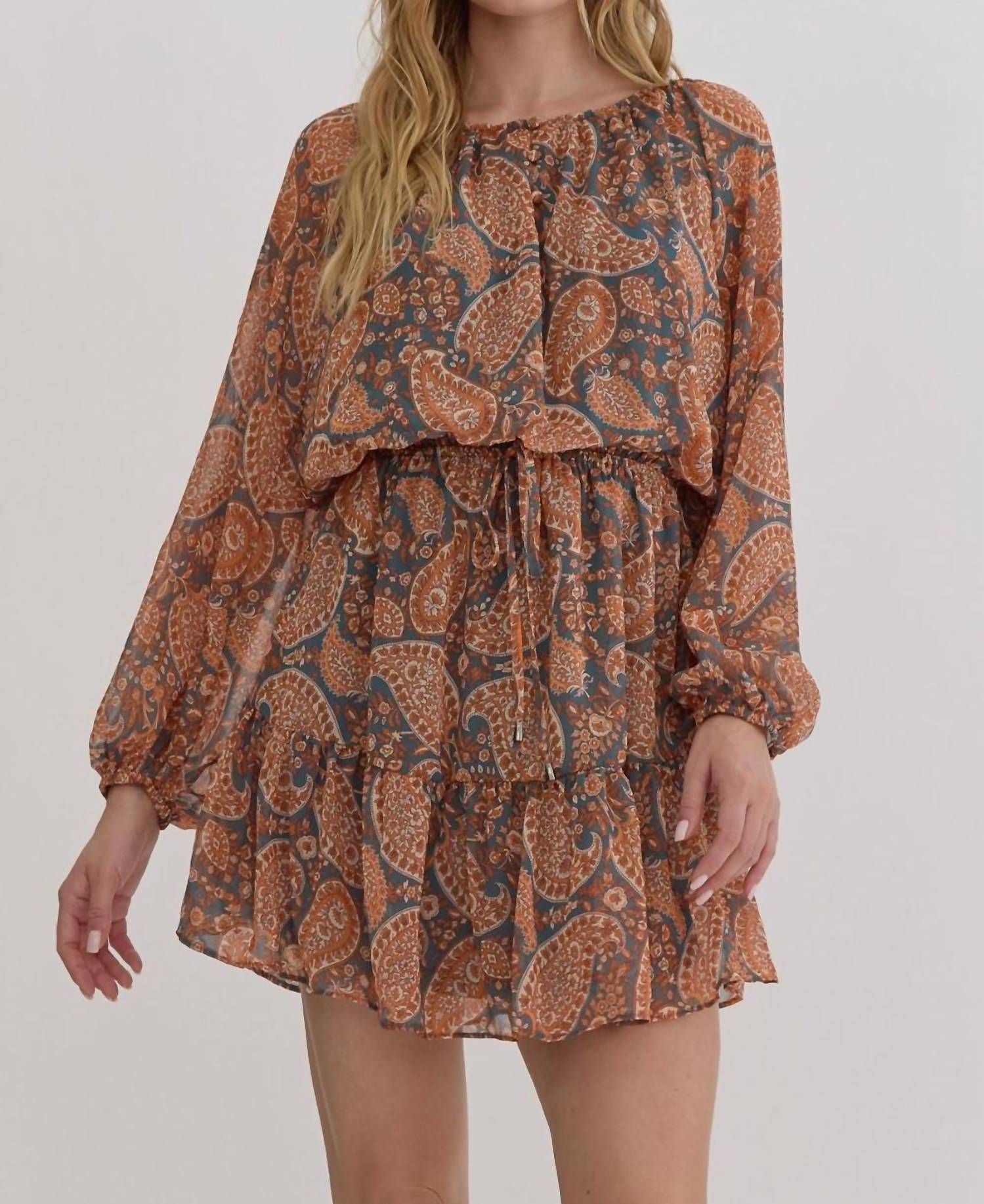 Entro - Bohemian Paisley Dress
