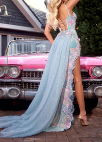 Portia&Scarlett - Floral Ornate Corset Prom Dress