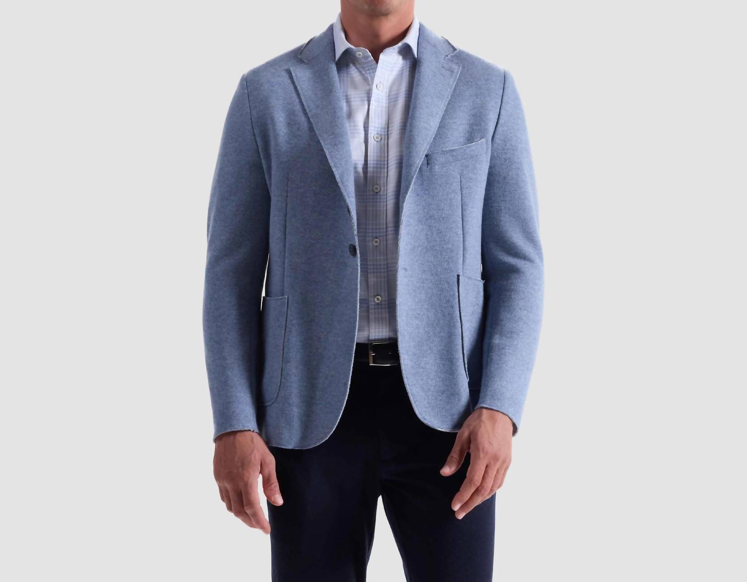 Bugatchi Uomo - Laser Cut Heather Two-Button Blazer